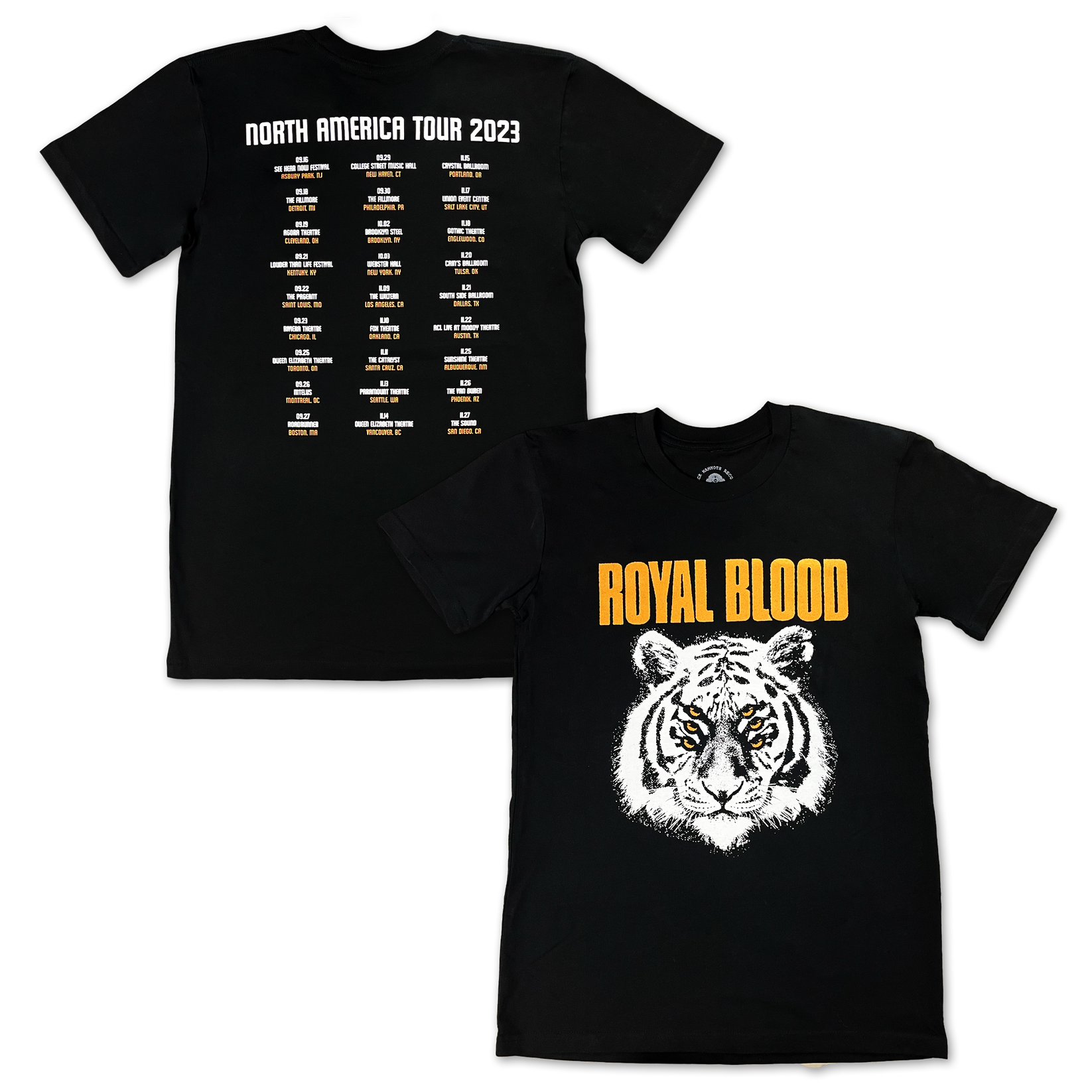 Tiger Tour Black T-shirt – Royal Blood